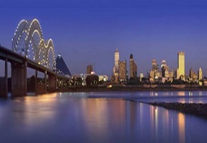 memphis skyline city tn tennessee usa river downtown map mississippi west bridge streets summer arkansas crossing into planning vacation take