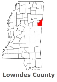An image of Lowndes County, MS
