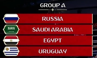 Group A on World Cup 2018: Russia, Egypt, Uruguai and Sauid Arabia