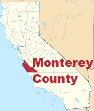 Monterey County on the map of California - Monterey 5