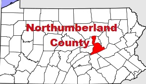 Northumberland County on the satellite map of Pennsylvania 2024. Actual ...