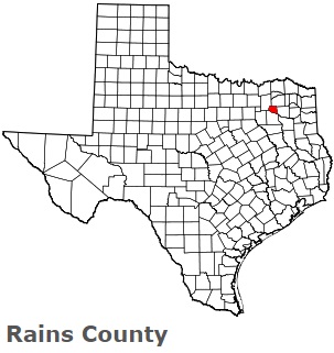 An image of Rains County, TX