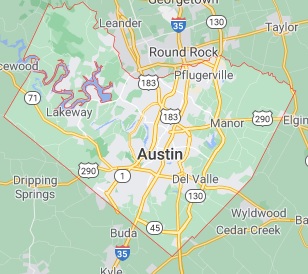 Travis County on the map of Texas - Travis 44