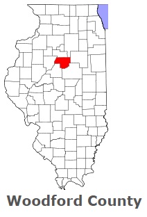 Woodford County on the satellite map of Illinois 2024. Actual satellite images of Woodford ...