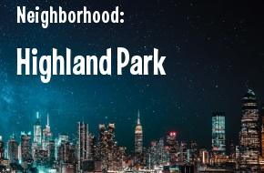 Satellite map of Highland Park, New York City, NY. Streets and houses ...